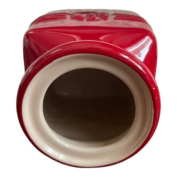 Vintage Jar LE CREUSET Red Ombre Cerise Berry Jam Jar Crock French Pottery - Picture 3 of 4